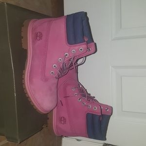 Pink Waterproof Timberland Boots